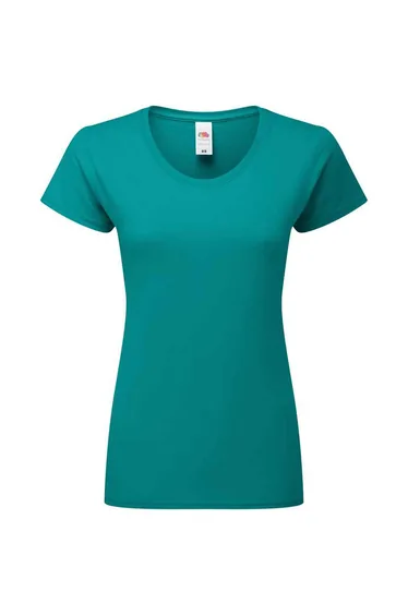 Fruit Of The Loom Womens/Ladies Iconic Ringspun Cotton T-Shirt - Ocean Teal