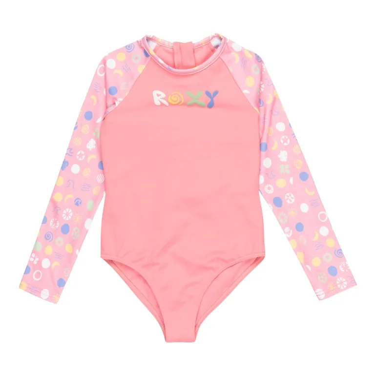Roxy Kids Roxy Dot Onesie Long Sleeve Rash Vest - 1