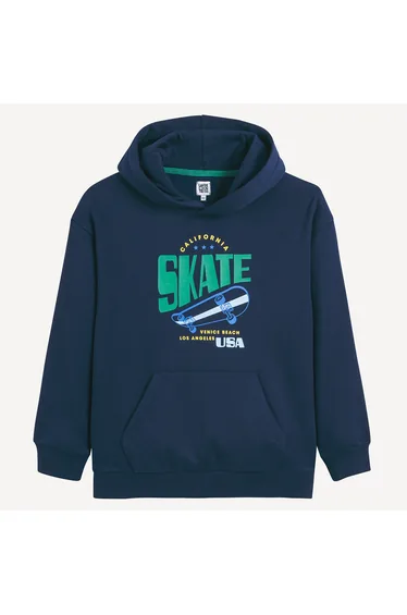Oversized Skateboard Print Hoodie