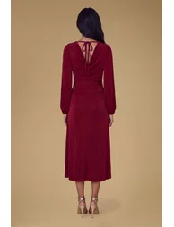Petite Cowl Back Premium Jersey Midi Dress - 1