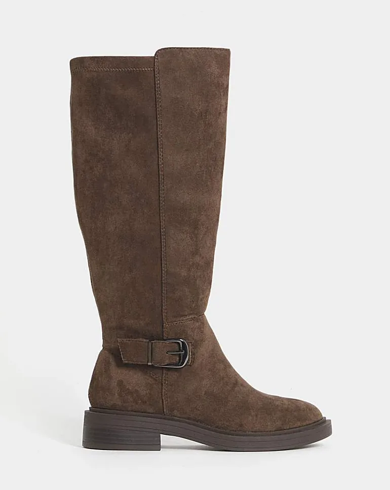 Buckle Stretch Knee High Ex Wide SC - 1