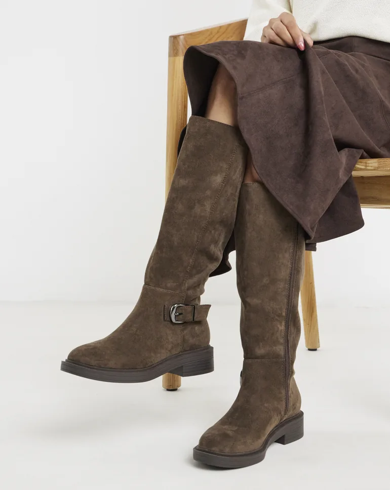 Buckle Stretch Knee High Ex Wide SC