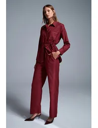 DILVIN Wide-Leg Pull-On Trousers - 1