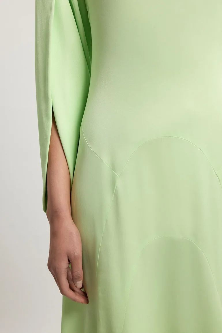 Satin Viscose Soft Midi Dress - 1