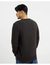 Lightweight Cable Crew Neck Jumper - 3