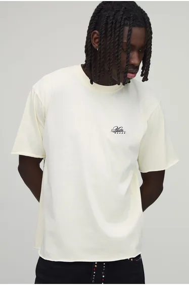 Regular Washed Most Wanted Mask T-Shirt - ecru