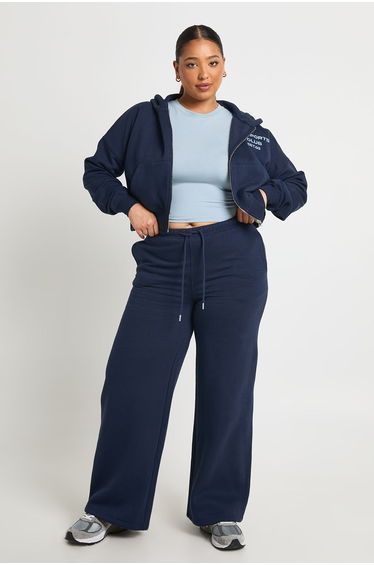 Plus Wide Leg Jogger - navy