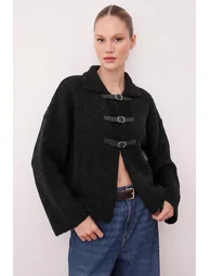 Black Knitwear Cardigan