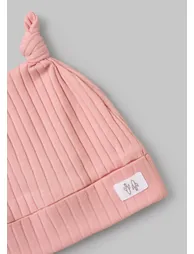 Remy Pink Organic Cotton Babygrow with Hat - 3
