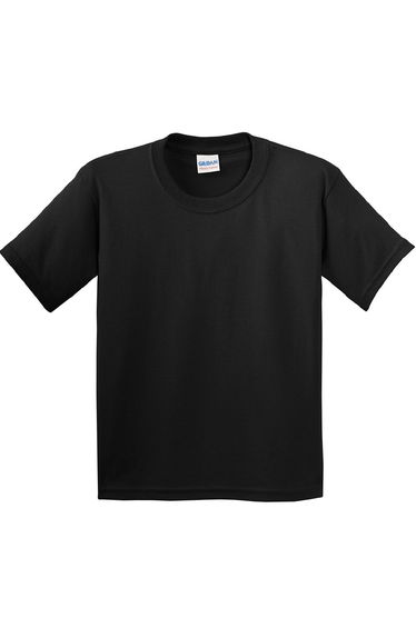 Gildan Childrens Unisex Heavy Cotton T-Shirt (Pack Of 2) - Black
