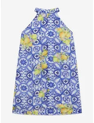 Guess Girls Amalfi Coast Chiffon Dress in Blue - 1