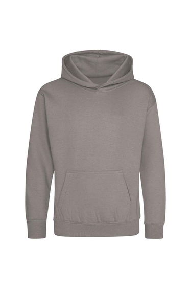 Awdis Kids Unisex Hooded Sweatshirt / Hoodie / Schoolwear - Platinum Grey