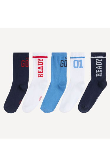 Pack of 5 Pairs of Campus Theme Socks