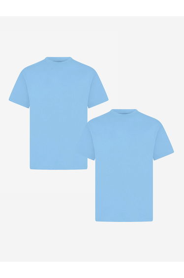 Kids School Crew Neck T-Shirt in Blue