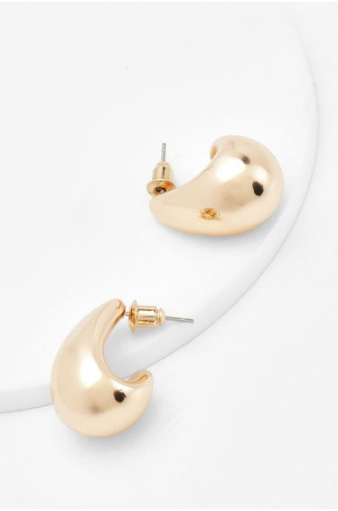 Oversized Chunky Hoop Earring - gold