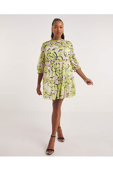 Joanna Hope Floral Tiered Swing Dress