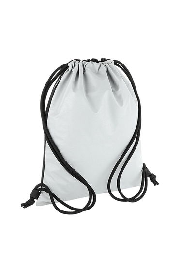 Bagbase Reflective Drawstring Bag - Silver