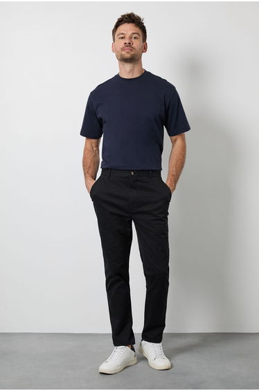 Black Skinny Fit Chino Trousers