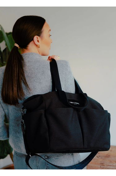 Baby The Canvas Tote Bag in Black (30cm)
