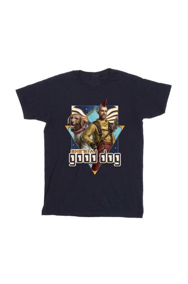 Guardians Of The Galaxy Volume 3 Girls Good Dog Cotton T-Shirt - Navy Blue