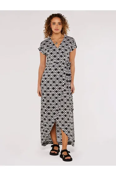 Tie-Dye Wrap Maxi Dress