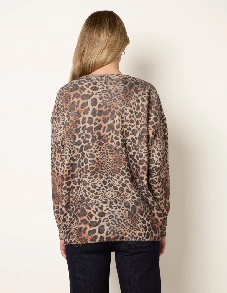 Leopard Print Knit Jumper - 4
