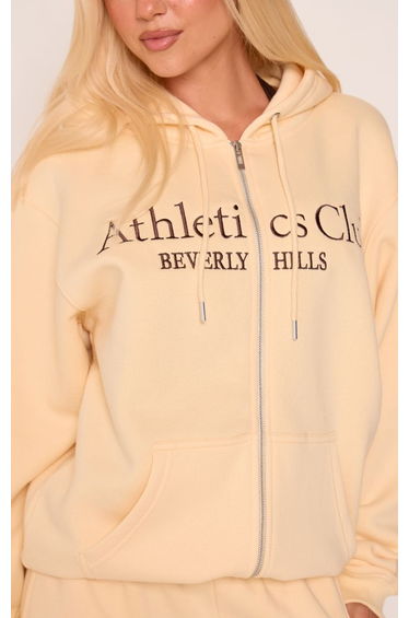 Buttercream Athletics Club Embroidered Full Zip Sweat Hoodie product thumbnail 4