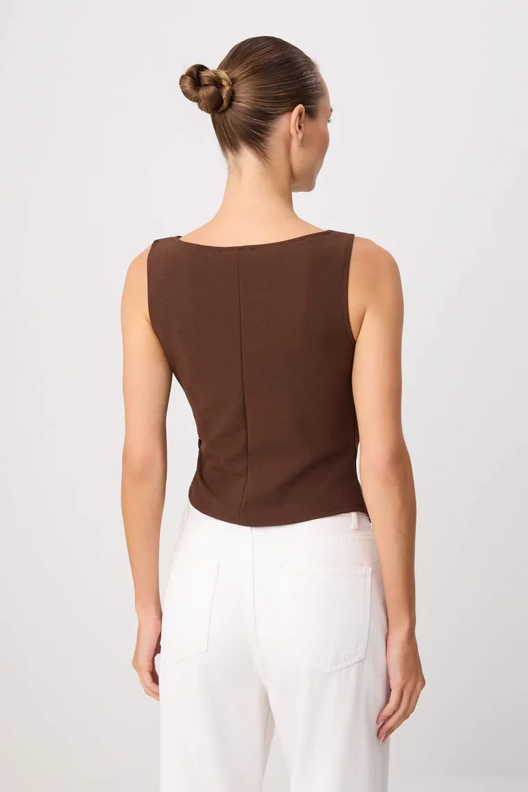 Brown Blouse - 3