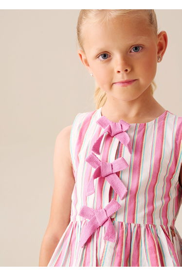 Tammy Stripe Tie Front Waistcoat Top - Pink product thumbnail 3