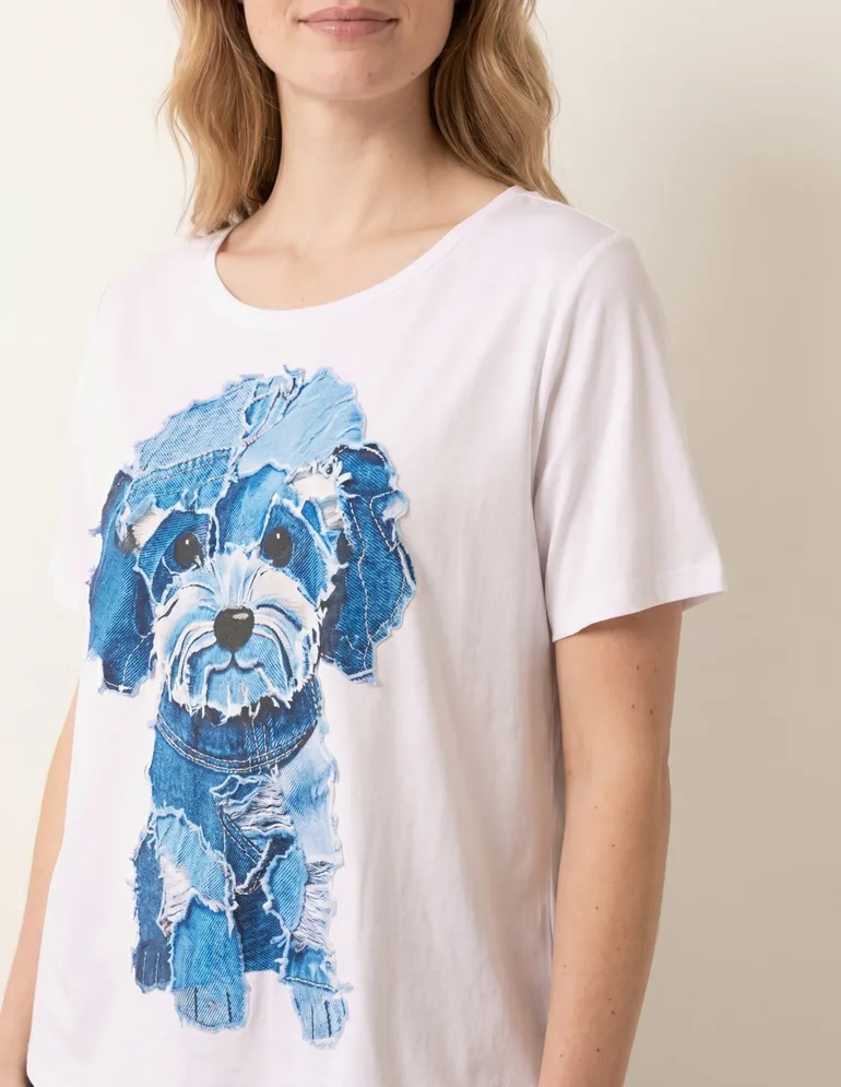 Patchwork Denim Dog Top - 2