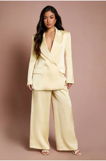Petite Satin Flared Trouser