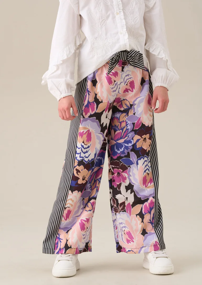 Fleur Printed Wide Leg Trousers - 3