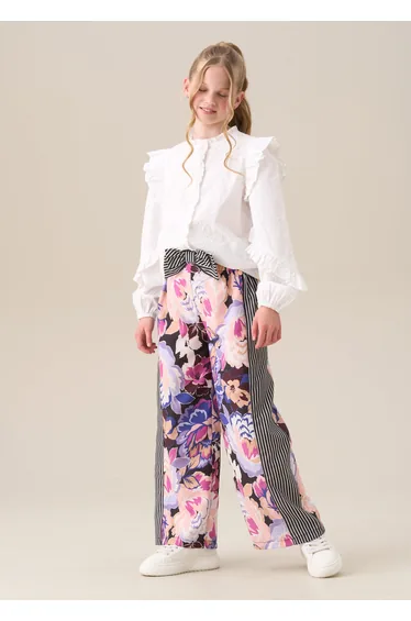 Fleur Printed Wide Leg Trousers