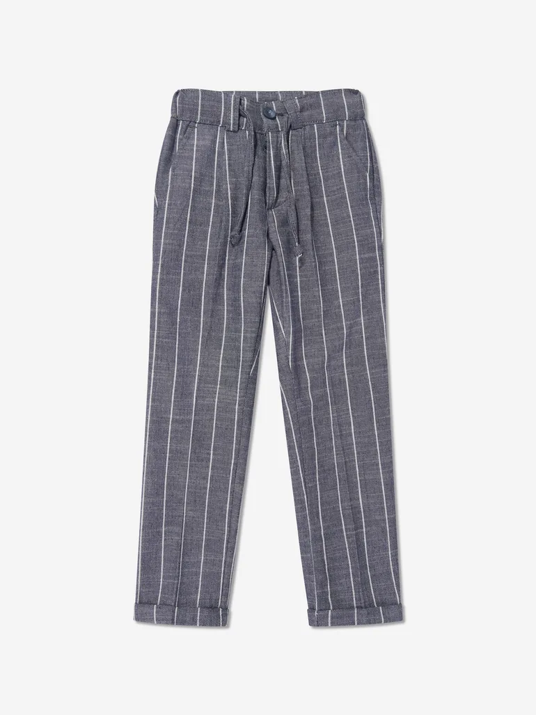 Bel-Air Boys Striped Suit Set in Blue - 4