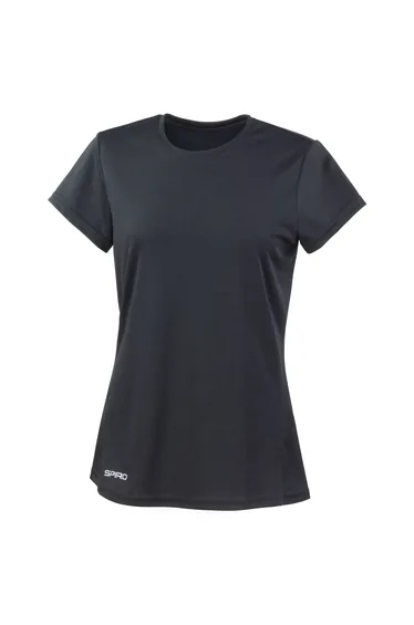 Spiro Womens/Ladies Performance Quick Dry T-Shirt - Black
