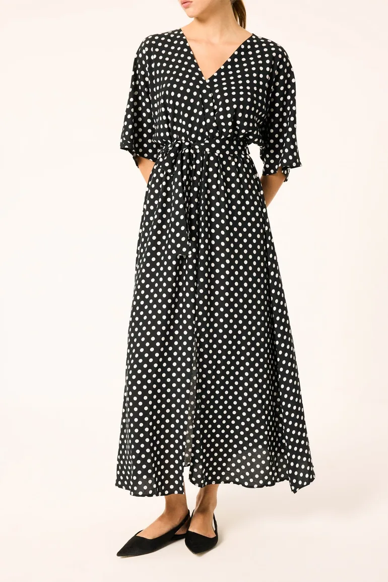 Belted Viscose Dress - 1