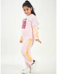 Graphic Print Sweatshirt With Track Pants - 2