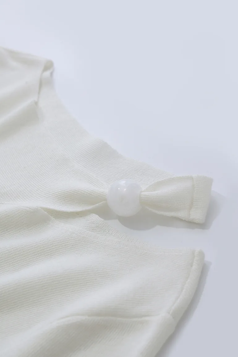 Asymmetric Twist Cutout Knit Top - 7