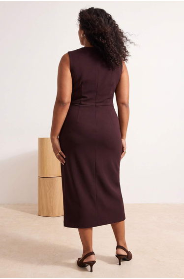 Brown Woven Plus Size Dress product thumbnail 2