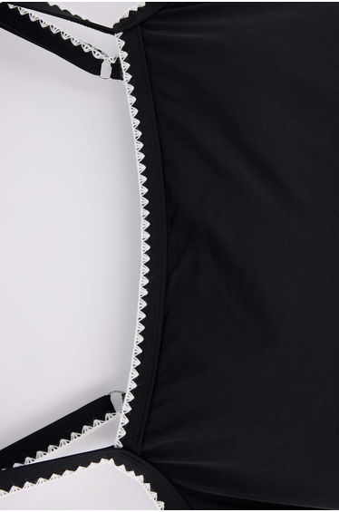 Black Crochet Detailed Strappy Swimsuit product thumbnail 3