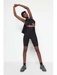 Sports Leggings - Black - High Waist