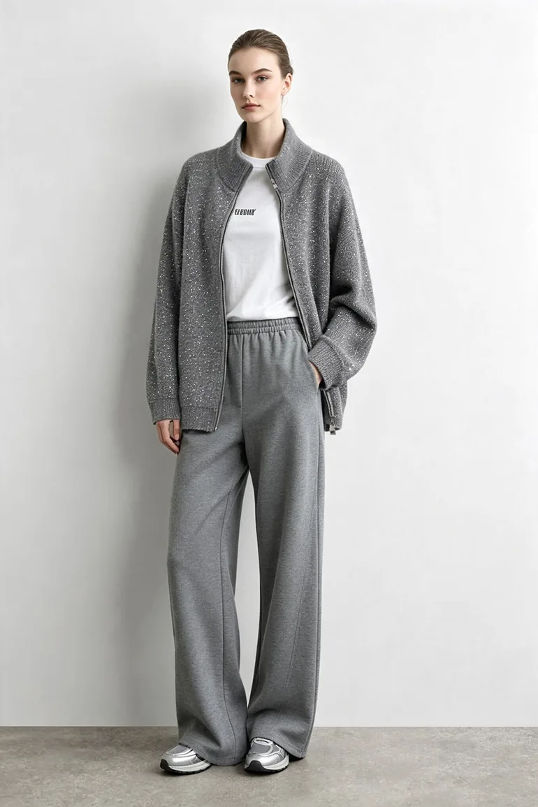 Sequin Yarn Knit Jacket