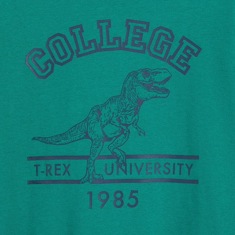 Pack of 2 Pyjamas in Cotton with Dinosaur Campus Print - 2