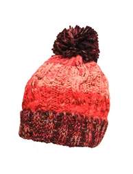 Beechfield Womens/Ladies Corkscrew Pom Pom Beanie - Cherry Sherbet - 2