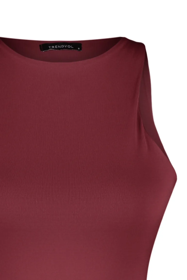 Bodysuit - Burgundy - Slim fit - 4