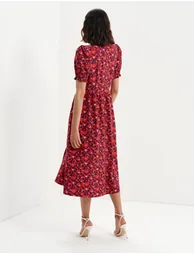 Samantha Button Through Midi Dress - 3