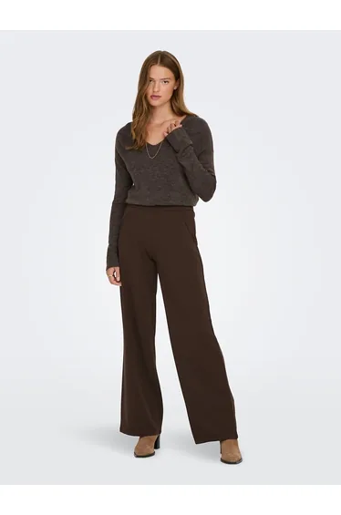 Brushed Knit Jumper/Sweater with V-Neck