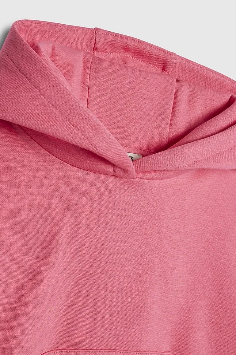 Girls Pink Hoodie And Shorts Set - 1
