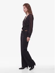 Sheer Wrap Blouse - 2