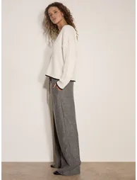 Cable Knit Tipped Cricket Jumper - 1